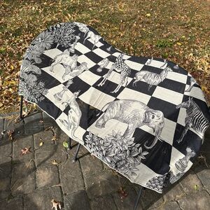 NWT Inoui Editions Magnus Animal Chessboard Wool Scarf